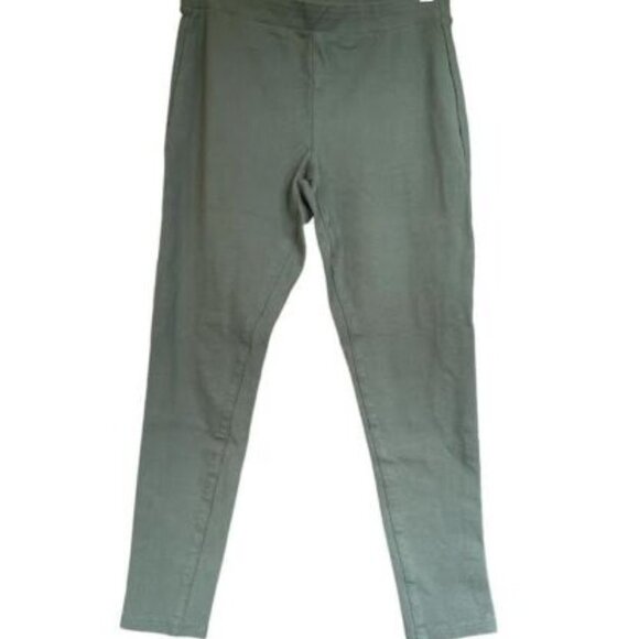 ANA A New Approach Leggings Stretchy Elastic Waist Green Pull On Size M - Picture 1 of 6